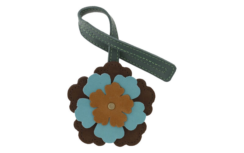 Teal Multi Daisy Bag Charm, , large
